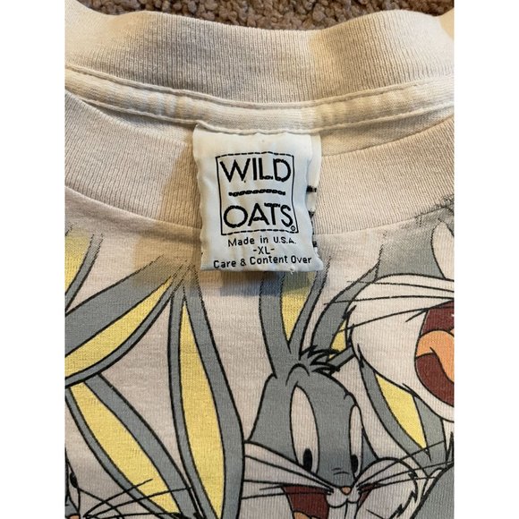 Vintage Rare 1992 90s XL AOP Bugs Bunny Shirt looney tunes - Picture 3 of 4